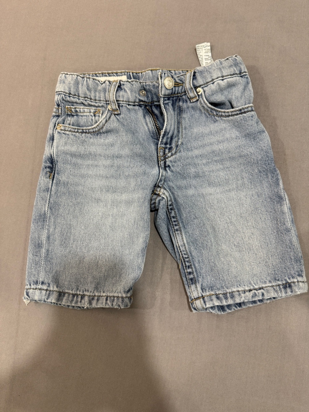 Zara & Cat & Jack Boys Shorts Lot Size 6-7Y Blue Light Wash Denim & Black Chino
